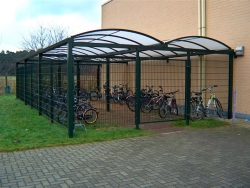 Double carport as bicycle  shelter
